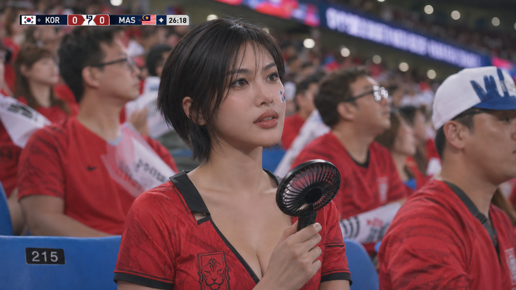 🇰🇷 Korea fan in the World Cup stands